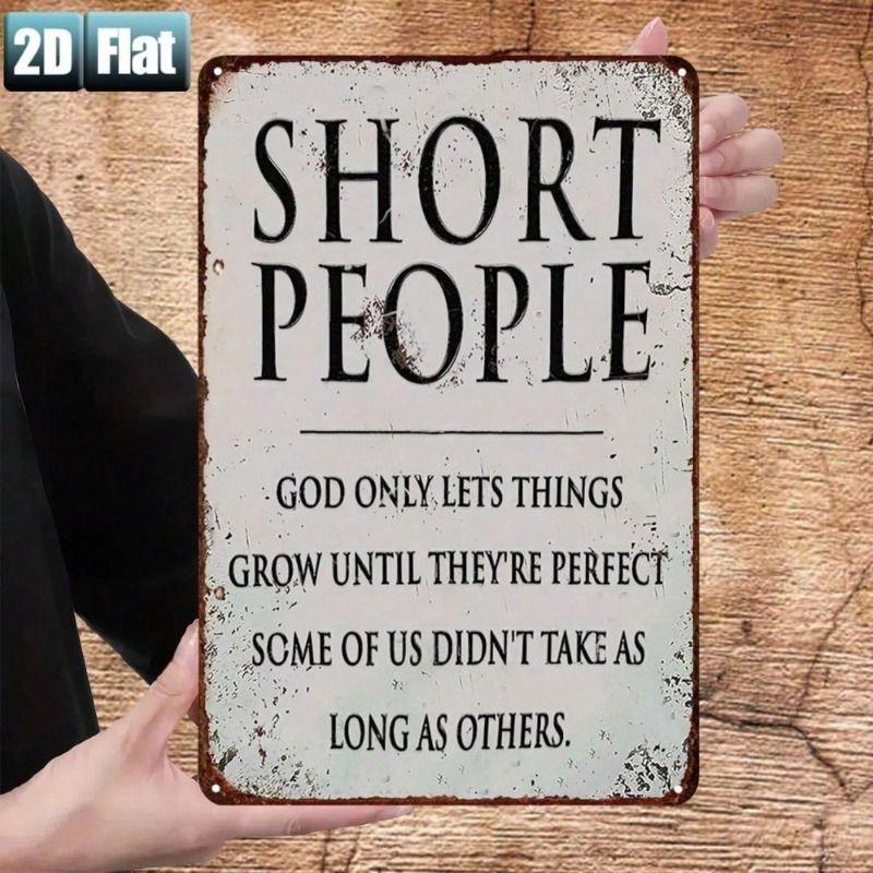 Vintage Metal Sign 20x30cm Humorous Patience Quote Wall Decor