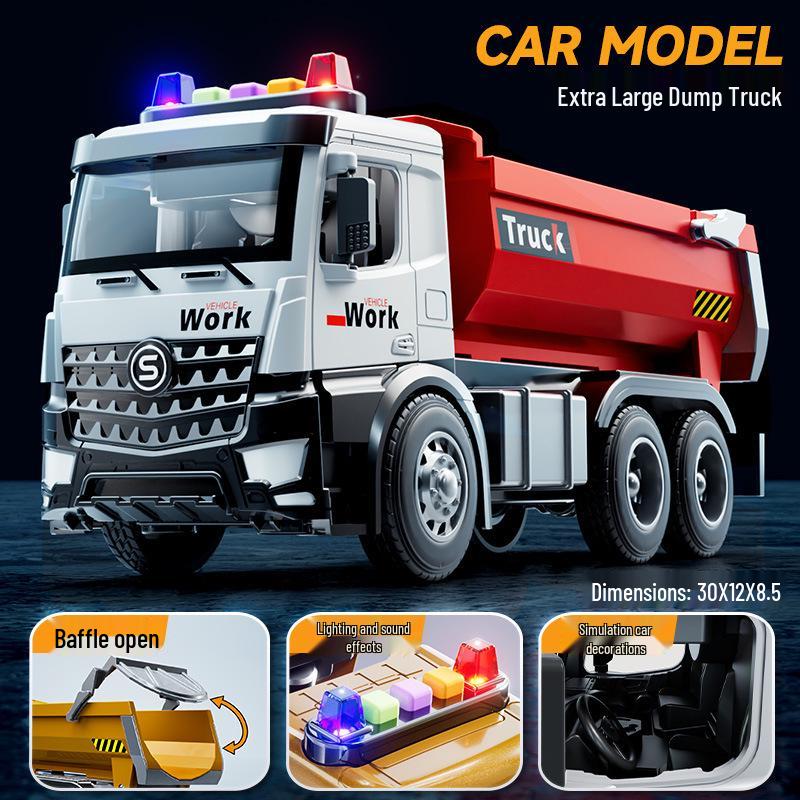 Игровой набор для мальчика: Светозвуковая пожарная машина и городской бульдозер