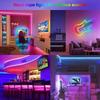 Gaming Room RGBIC Neon LED Strip Lights USB 5V Flexible Waterproof Rope with APP Bluetooth Music Sync DIY Desk Wall Ambient Lighting