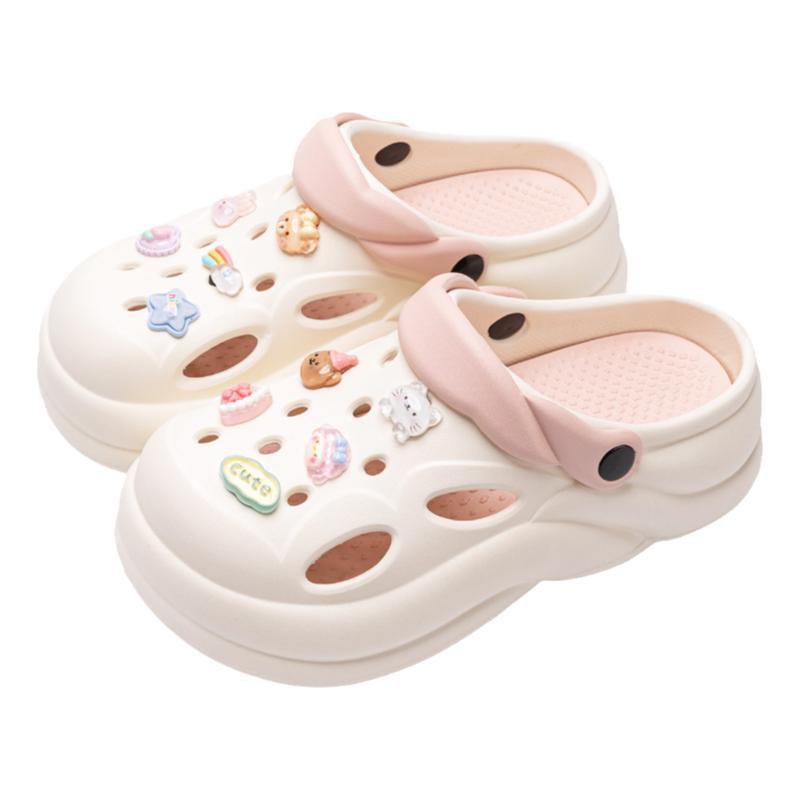 Women's 2024 Non-Slip EVA Height-Increasing Closed-Toe Beach Sandals for Summer Outdoor Wear