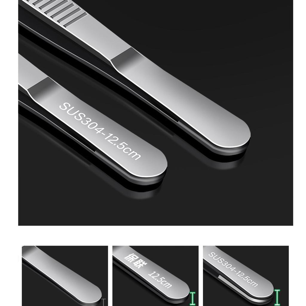 Precision Tweezers Stainless Steel Pointed Tweezers for Craft Electronics Soldering Medical Experimental Jewelry Making