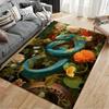 **Vivid Snake and Floral Design** suitable as a non-slip mat for the living room or bedroom sofa