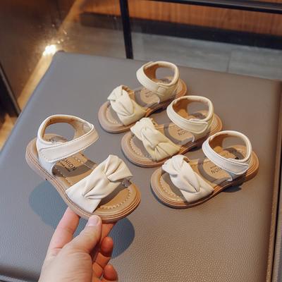 2026New Sandals for Girls, Solid Color Casual Baby Shoes, Children's Comfortable Beach Shoes, Breathable Sandals