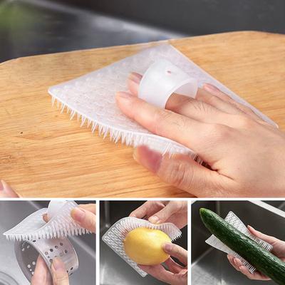 Spazzola per la pulizia di frutta e verdura, patate, carote e fango, facile da pulire, in silicone, multifunzionale, per cucina, strumenti per spazzole di lavaggio