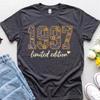 1997 Limited Edition Shirt, Leopard Floral 29th Birthday Graphic Tee, Pretty Summer Outfit, Womens Birthday Gift Top