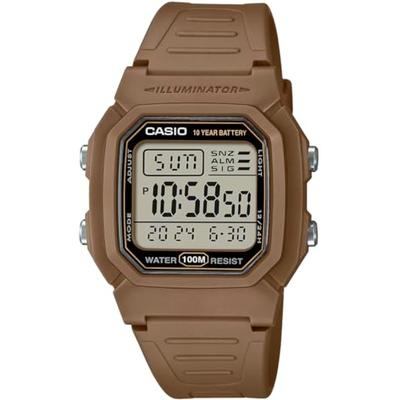 Orologio digitale standard CASIO da uomo W-800H-5AV marrone modello Overseas