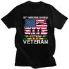 Anpassade T-shirts för amerikanska arméns Vietnamveteraner för män Kortärmad Casual T-shirt Mode T-shirts Smal passform 100% Bomull T-shirt Presentidé