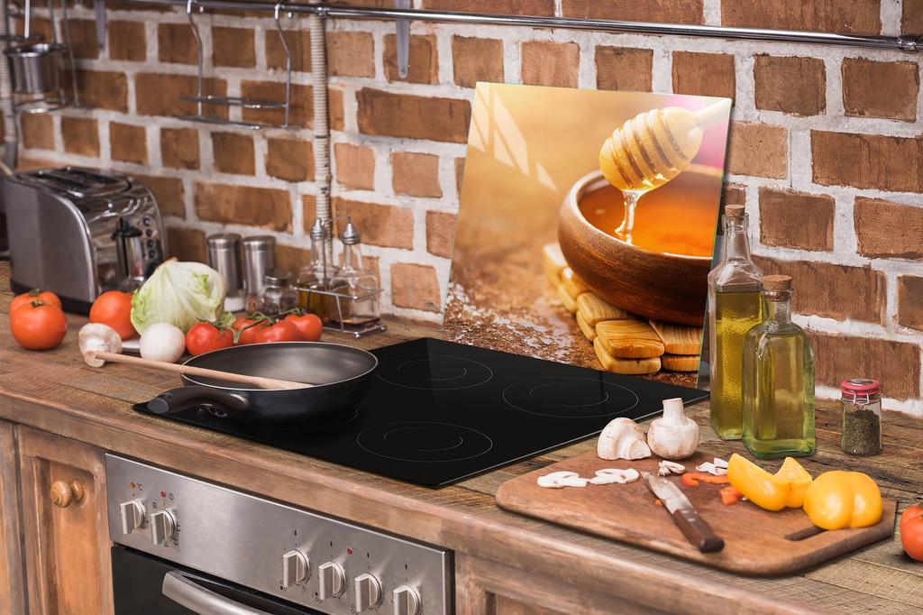 SZKLANA PŁYTA OCHRONNA NA KUCHENKĘ 50x52 MIÓD