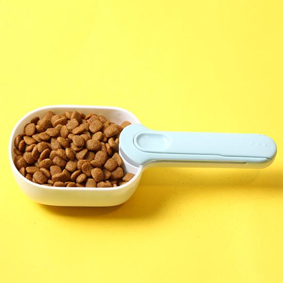 Dog Food Shovel Ergonomic Design Large Capacity ABS Sealing Bag Clip Pet Food