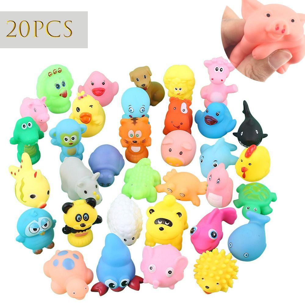 

20Pcs/Set Squeeze Baby Bath Toys Animals Swimming Accessories Cute Water Toy Baby
