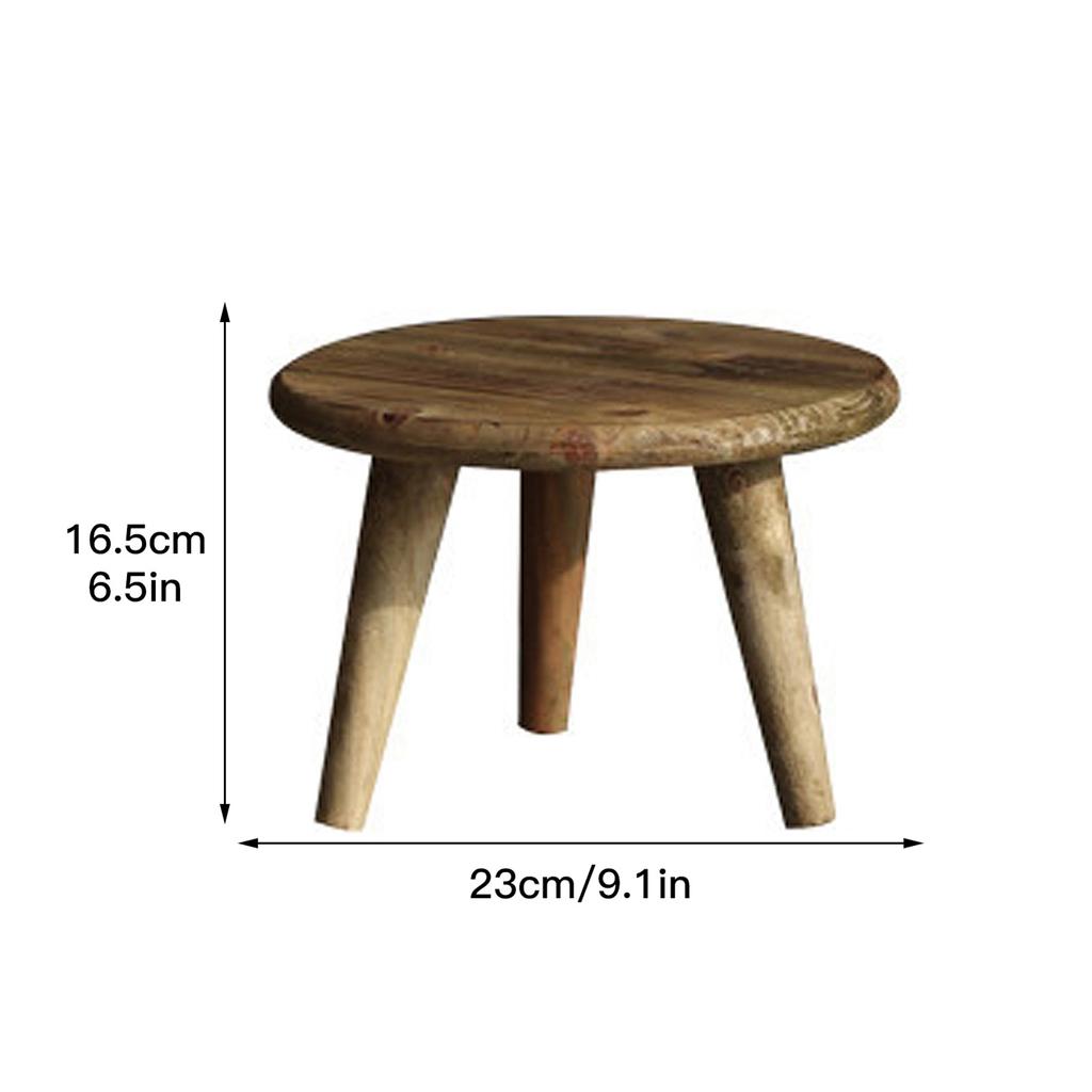 Desktop Decorative Storage Stool Balcony Flower Rack Wooden Flower Pot Stand Garden Ornaments