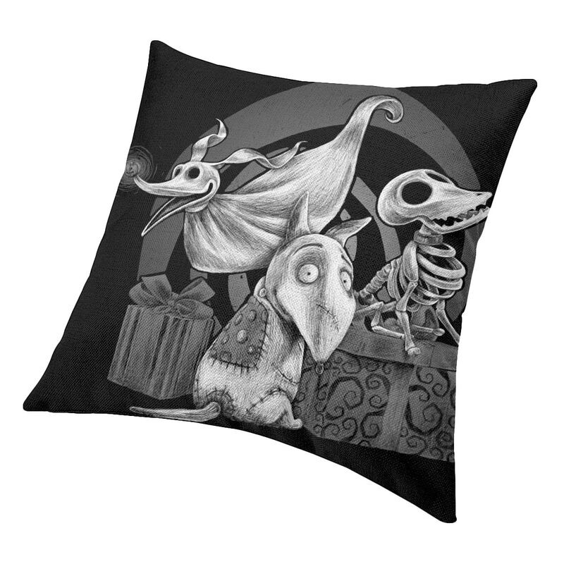 Sparky Frankenweenie Nordic Throw Pillow Cover Decoration Creepy Dog Tim Burton Chair Cushion