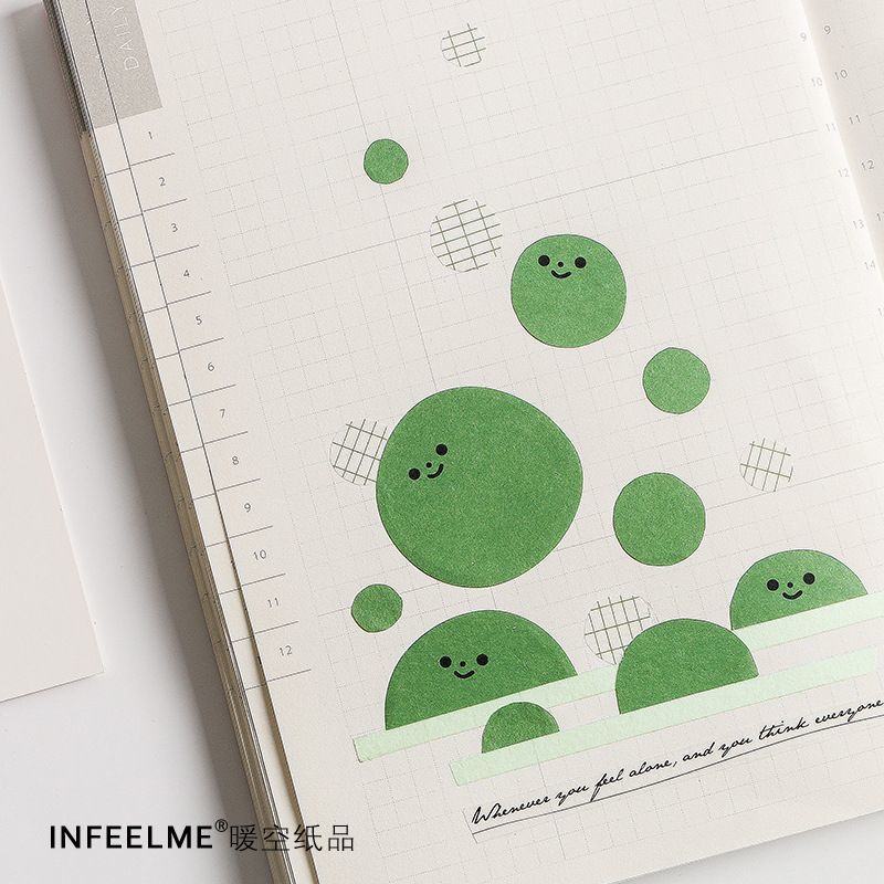 1 Piece Cartoon Adhesive Cute Kawaii Plant Notes Notepad Memo Pad Office School Supplies Stationery Sticker