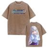 Hot Anime Re ZERO Emilia Kawaii Graphic Tee Men Women Short Sleeve Clothing Washed Cotton Tshirt Casual T-shirt Vintage T Shirt