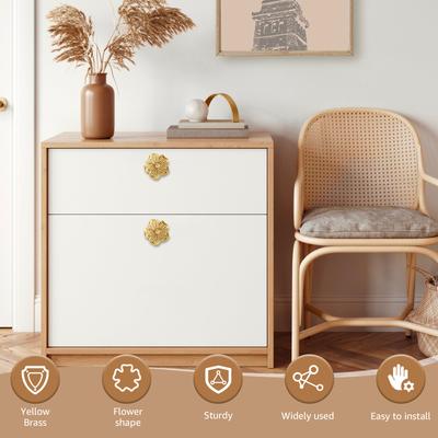 4 יחידות ידיות מגירה מפלז, חומרי פרזול לידיות ארון, ידיות משיכה דקורטיביות פרח למגירות, ידיות מגירה לארון, ידיות משיכה לרהיטים