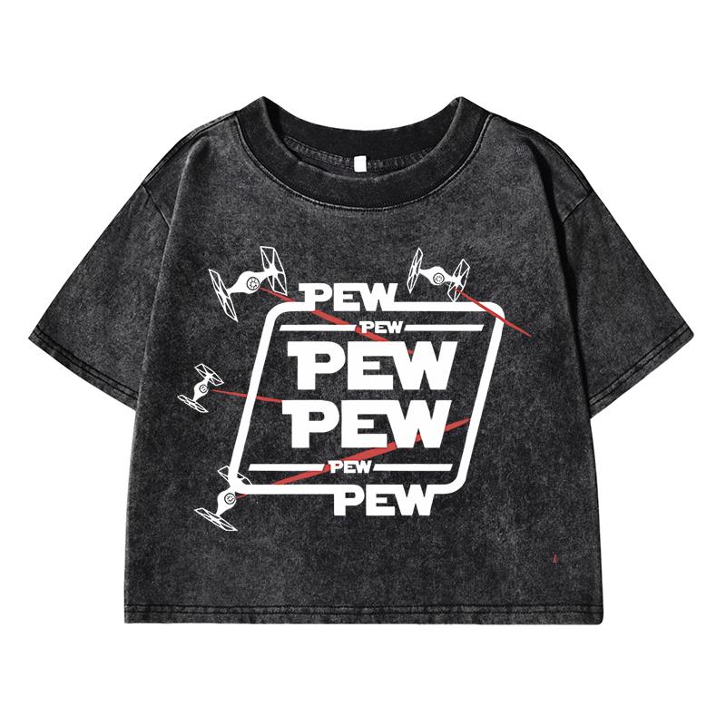 Simple Letter Printing Women Wash Short T Shirt Summer Breathable Tshirt Street Tees Casual Distress Retro Tops Female