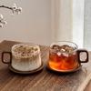 Vintage Coffee Cup Dish Sets for Women 2026 New Household 240ml High End Exquisite Wooden Handle Glass Afternoon Tea Dish