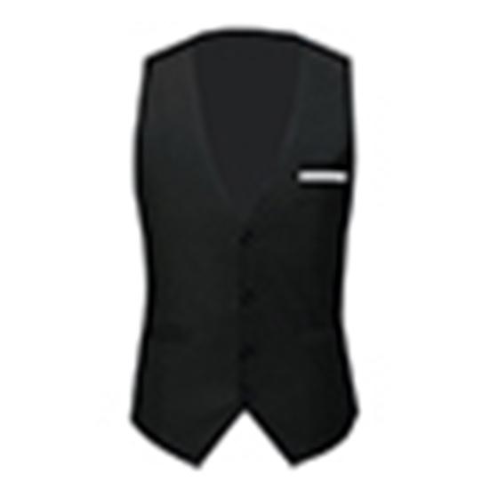Fashion Office Men Solid Color V Neck Sleeveless Button Waistcoat Slim Fit Vest