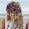 Knot Headband, Color Blocked Pattern Printed Sports Headband, Fashionable Polka Dot Wide Edge Elastic Headband