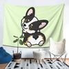 Black Tricolor Corgi Tapestry Decor Art Aesthetic Tapestries for Living Room Bedroom Home Wall Cloth Wall Hanging