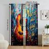 Set Of 2 Versatile Polyester Transparent Curtains Home Decoration Italian Music Festival Use Bedrooms Living Rooms Curtain Perfect For Area