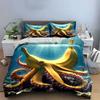Underwater Banana Octopus Artwork Exquisite Three-Piece Bedding Set Gift For Kids And Adults