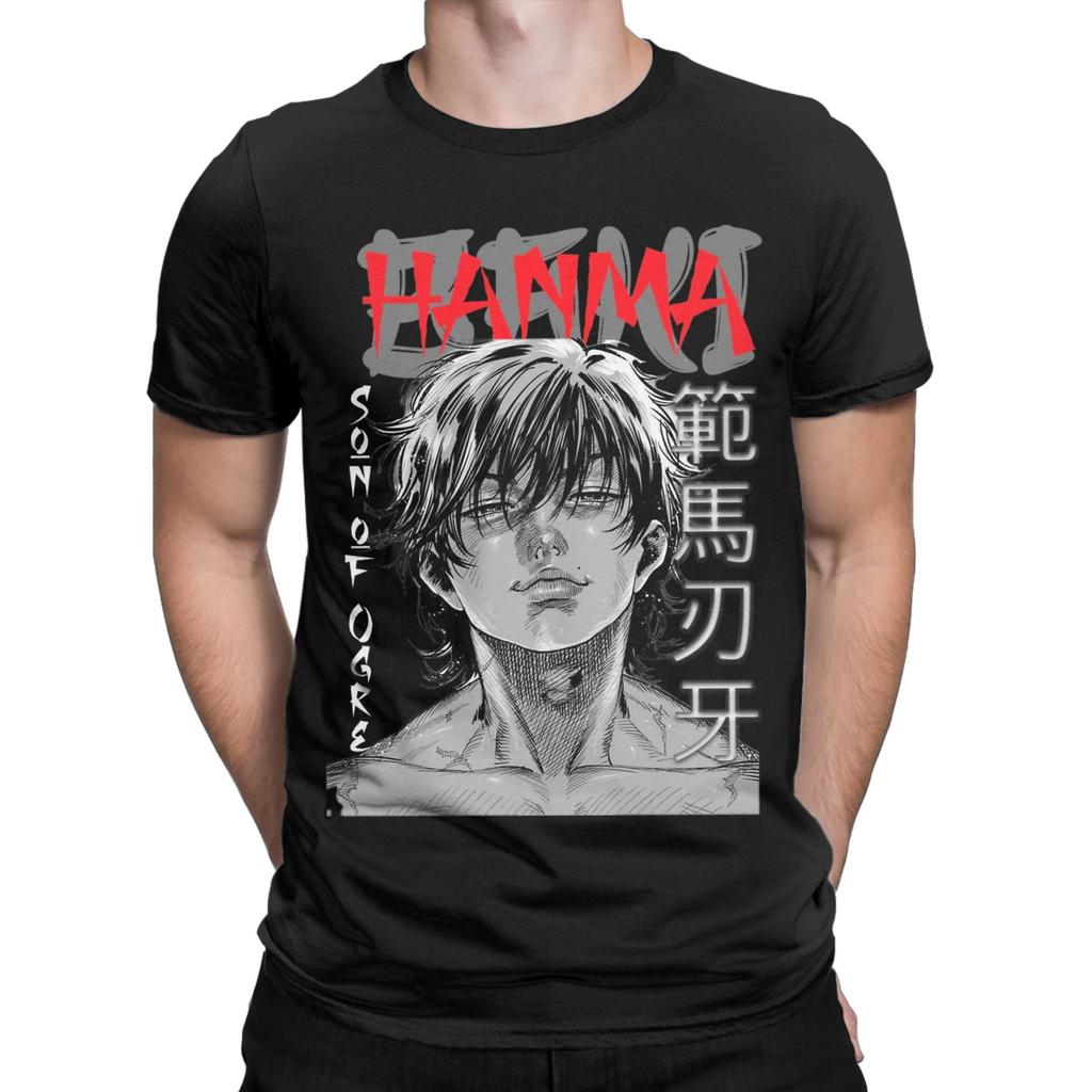 Awesome Baki Hanma the Grappler TShirts for Men Round Neck Pure Cotton T Shirt Short Sleeve Tee Shirt Original Clothes