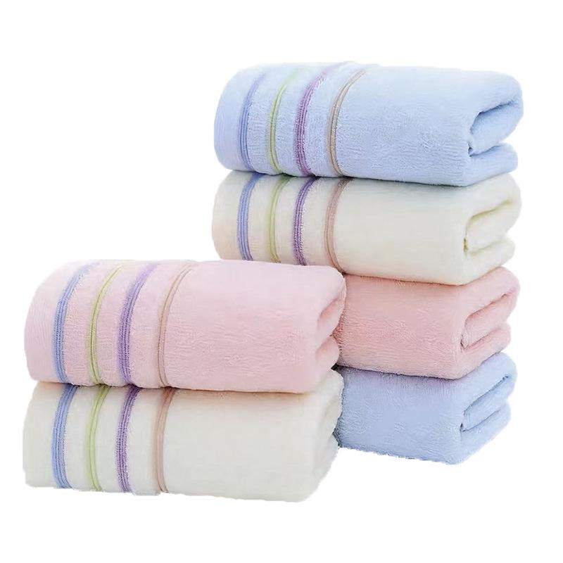 Förtjockad absorberande luddfri ansiktshandduk i ren bomull - Mjuk tvättlapp för daglig hushållsanvändning