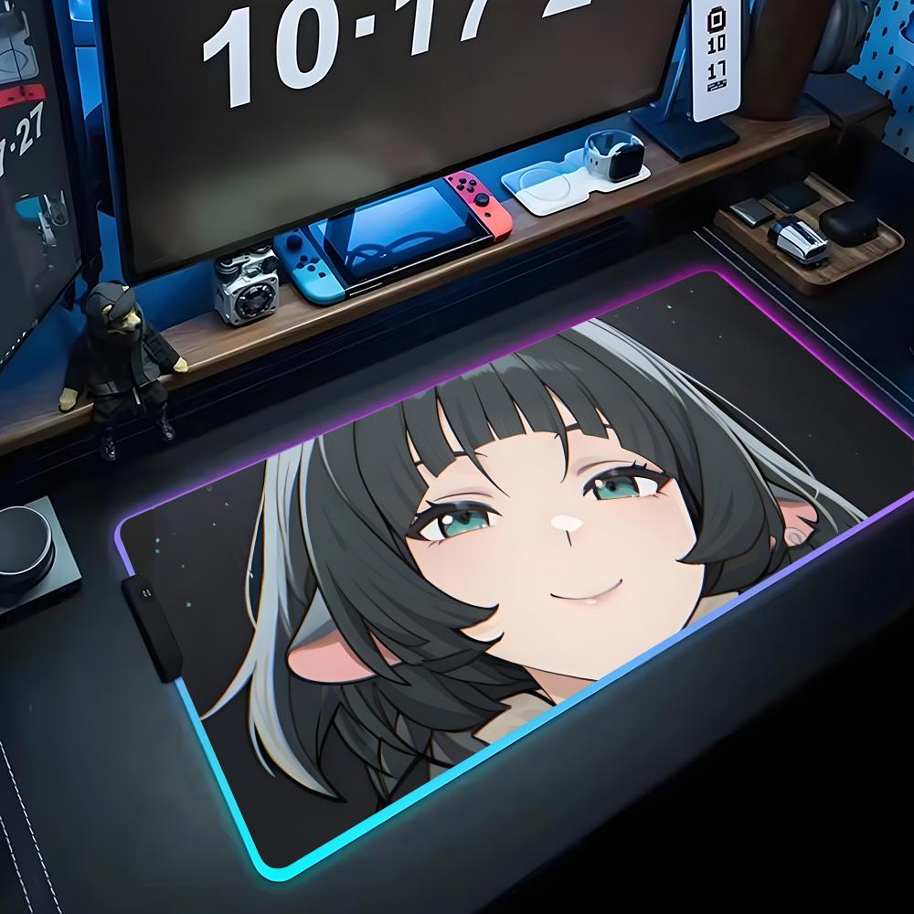 

jane doe Mouse Pad RGB Gaming Mousepad Big LED Pad PC Desk Mat Luminous Mouse Pad Large Keyboard Mats Table Rug With Backlit RGB600x300x3mm
