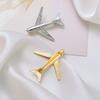Airplane Brooch Gold Silver Tone Rhinestone Fashion Lapel Pin for Men Women Suit Jacket Blazer Clothing Accessories