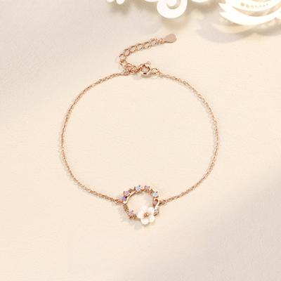 Summer New Small Daisy Wreath Bracelet Female Ins Small Fresh Internet Celebrity Mori Niche Design Jewelry