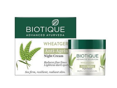 Wheat Germ Night Cream For Youthful Skin 50g | Anti-Ageing Moisturizer | Reduces Wrinkles & Dark Spots | 100% Natural