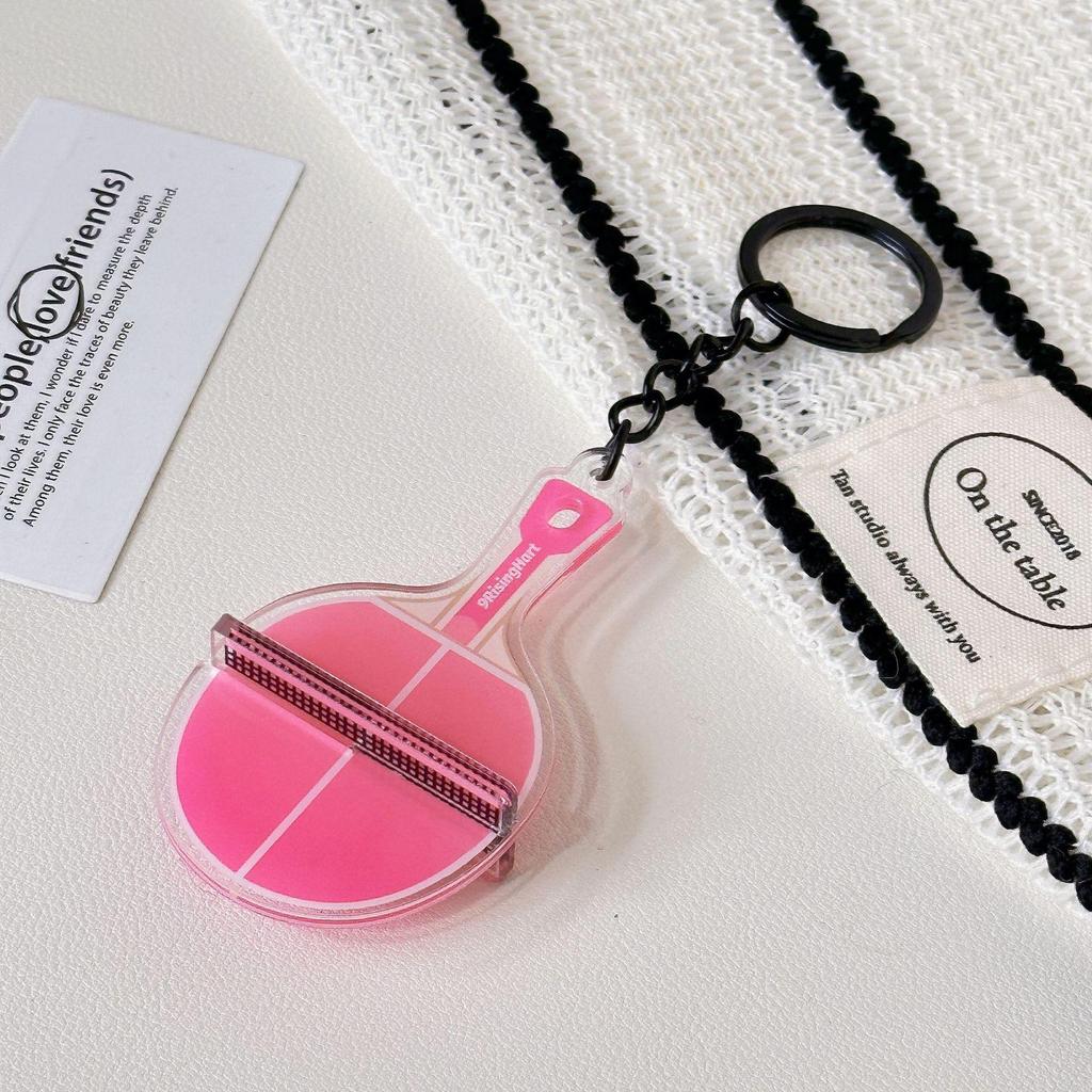 Acrylic Table Tennis Racket Keychain Pendant - Trendy Souvenir Gift