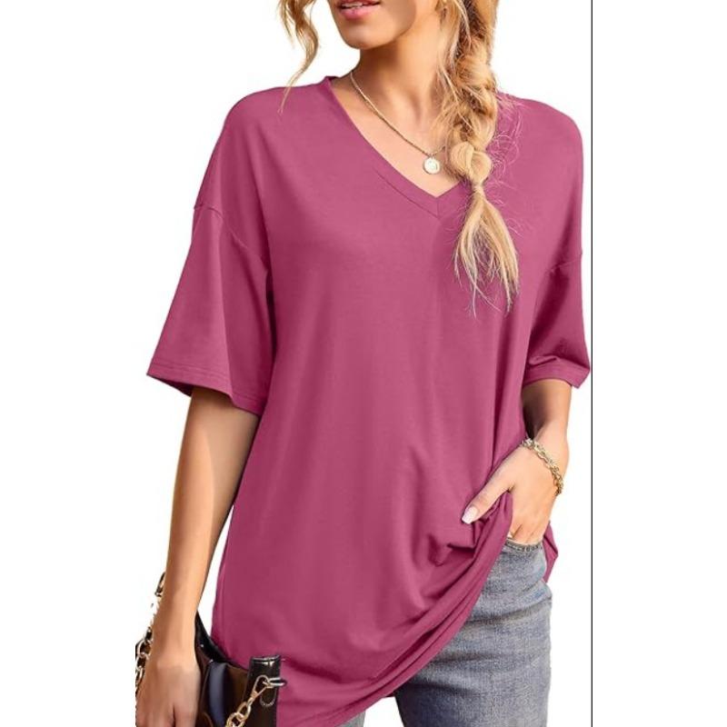 

Футболка больших размеров с V-образным вырезом - повседневный топ с графическим принтом большого размера для женщин 5XL