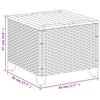 Garden Table Black 45x45x37 cm Poly Rattan Acacia Wood