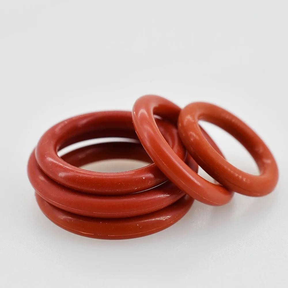 15/50Pcs White/Red/Black O Ring Seal Gasket Thickness CS 2mm OD5mm~60mm Silicone Gasket O-ring Insulated Sealing Round Washer