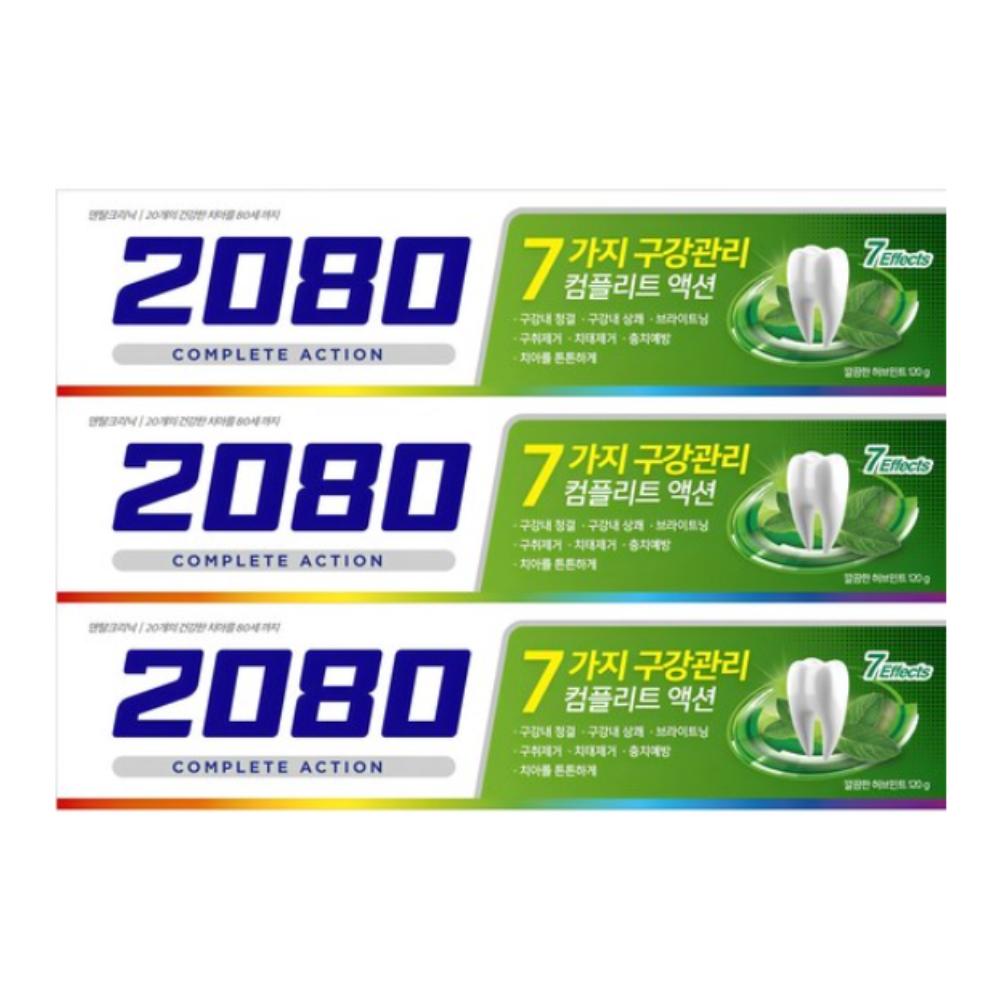 2080 Complete Action Toothpaste Herb Mint 120g (3-Pack)