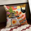 Rooster Doodle Art Cushion Cover Reversible Soft Durable Pillow Cover Home  Car MultiScene Use for Daily Comfort