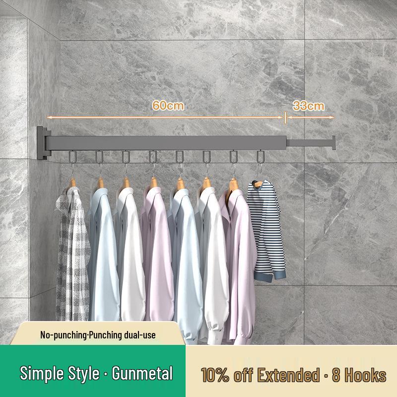 Retractable Folding Indoor Clothes Drying Rack for Balcony and Bathroom