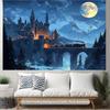 2D Hogwarts Style Winter Castle Magic Birthday Party Photography Backdrop Decor