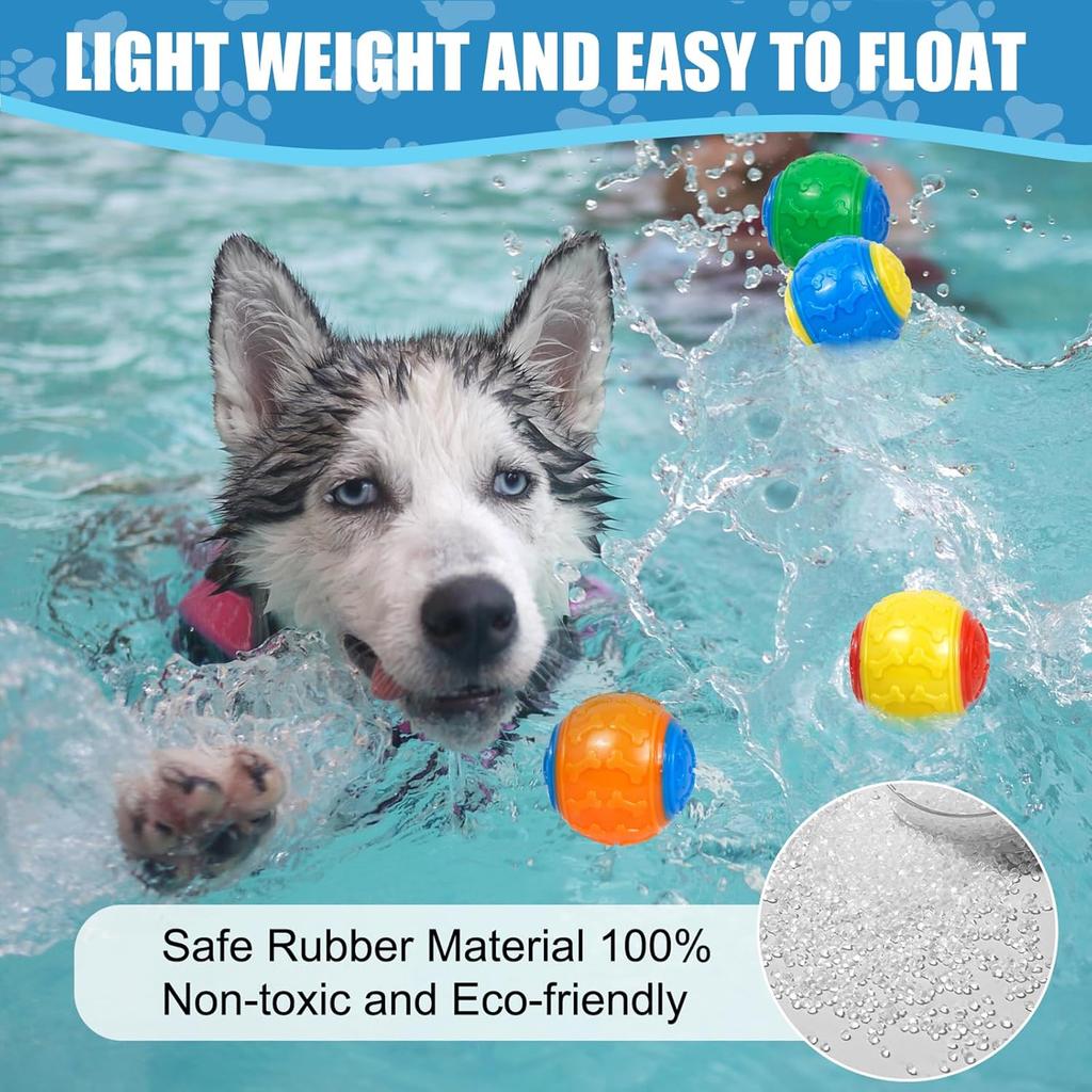 Throwing Ball For Dogs Interactive Training Squeaky Balls Toys Tpr Bite Resistance Chew And Teething Balls For All Breeds Dogs