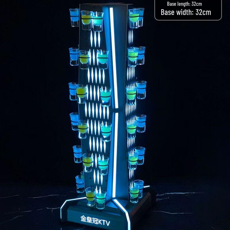 LED Luminous Bar Shot Glass Holder Set