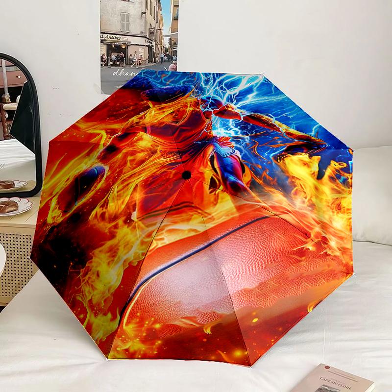 Soccer Player In Action Umbrella 8-Frame for Travel, camping, Casual Lightweight Portable Umbrella, Essential for every family Holidays Gift