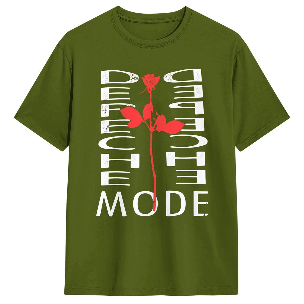 Unisexs Depeche Mode Band T Shirts Pure Cotton Clothing Vintage Short Sleeve Crew Neck Tees Big Size TShirt