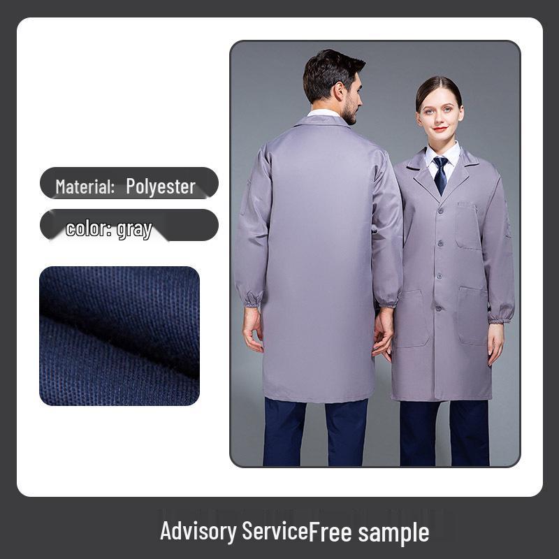 Men's Anti-Static Wear-Resistant Work Coat - Mid-Length, Thickened for Labor Protection