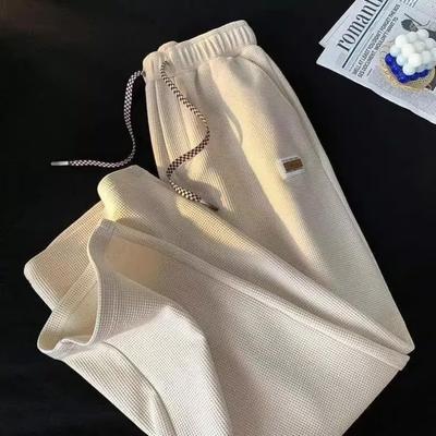 Ice Silk Straight Pants Men's Summer Thin Trendy Brand High-end Wide-leg Pants Design Loose Casual Trousers