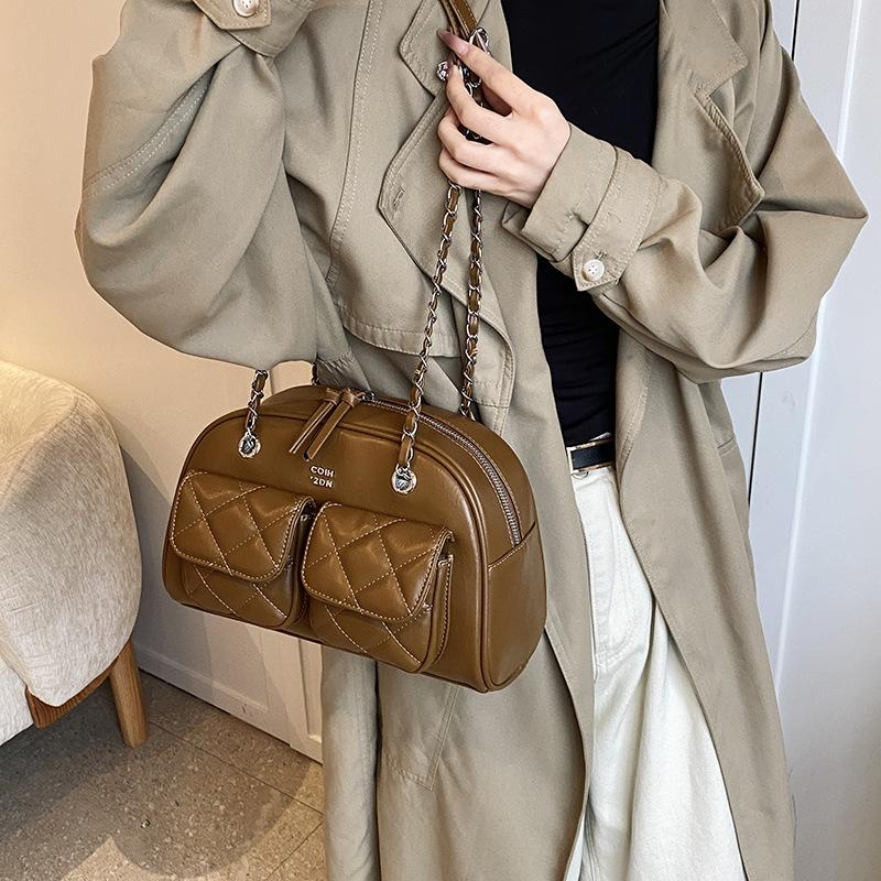 

Винтажная сумка-подушка Boston Bag Сумка через плечо Premium Sense Большая вместительная сумка-тоут