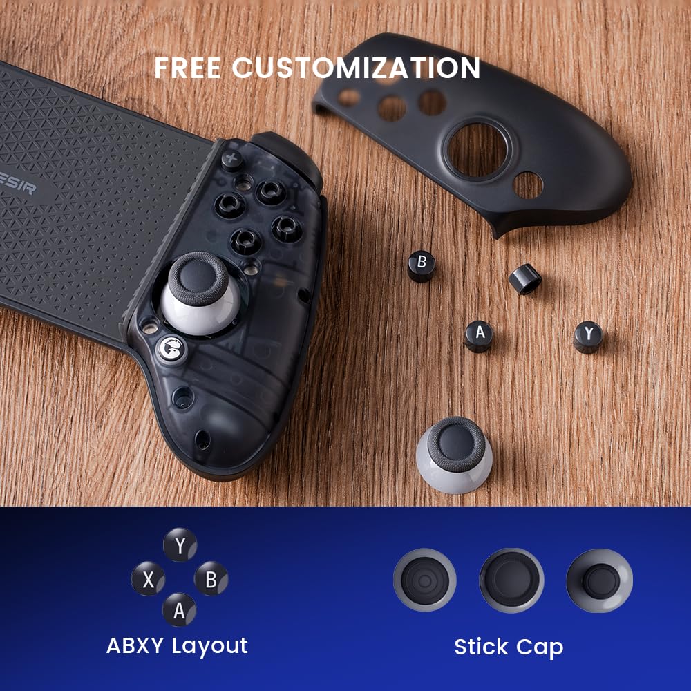 GameSir G8 Plus Bluetooth Game Controller for and Tablet Gamepad with Hall Effect Joystick and Wireless 1000mAh Gyro Compatible with Genshin and COD