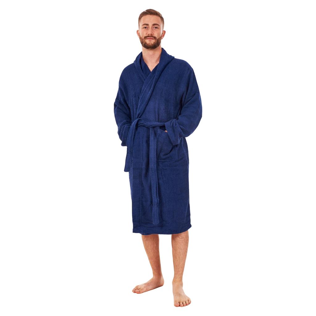 Keanu Men's Plain Cotton Dressing Gown
