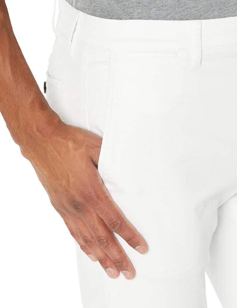 Washed Comfort Skinny Fit Stretch Chino Pants Size W36 L32 [Amazon Essentials] (Formerly Goodthreads) Men's White, /
